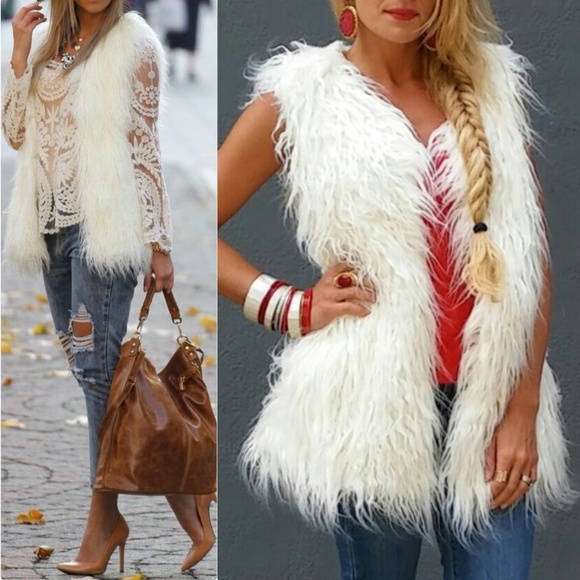 Jackets & Blazers - STUNNING FAUX FUR VEST